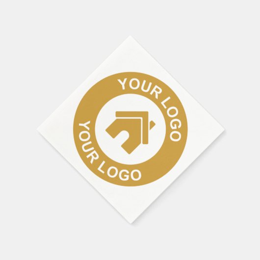 Aangepaste Business Logo- of Afbeelding-papierpart Servet (Hoek)