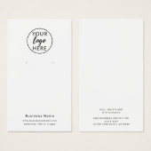 Aangepaste Business Logo Oorbellen Display Kaart (Voorkant /achterkant)