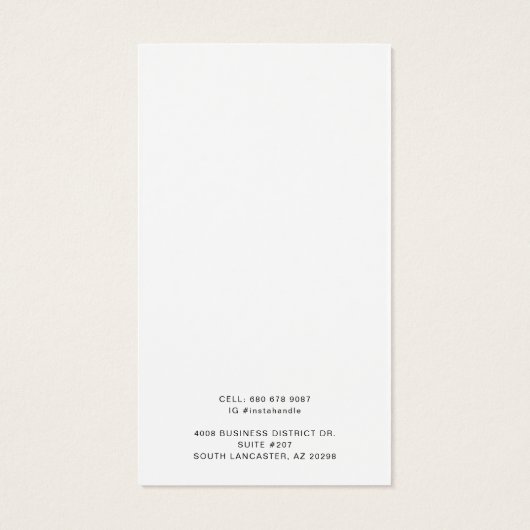 Aangepaste Business Logo Oorbellen Display Kaart (Achterkant)