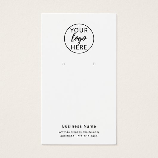 Aangepaste Business Logo Oorbellen Display Kaart (Voorkant)