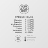 Aangepaste Business Logo Openingstijden QR Code So Raamsticker (Vel)