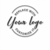 Aangepaste Business Logo Promotie Eenvoudige Stick Sticker (Voorkant)