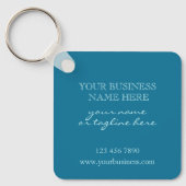 Aangepaste Business Logo Promotionele Aqua Turquoi Sleutelhanger (Voorkant)