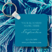 Aangepaste Business Logo Promotionele Aqua Turquoi Sleutelhanger