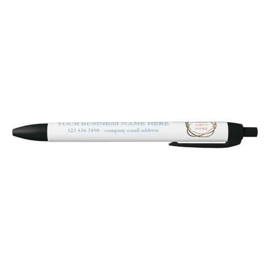 Aangepaste Business Logo Promotionele Eenvoudige A Zwarte Inkt Pen (Bodem)