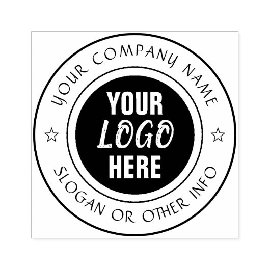 Aangepaste Business Logo Promotionele Elegante Ron Rubberstempel (Afrduk)
