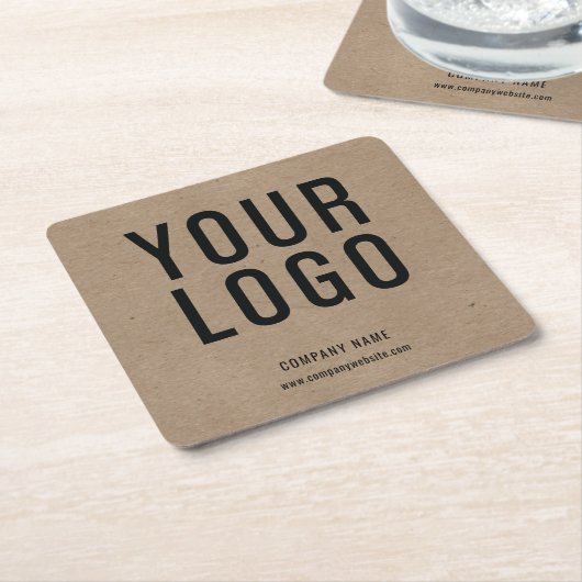 Aangepaste Business Logo Promotionele Kraft Paper  Kartonnen Onderzetters (Schuin)