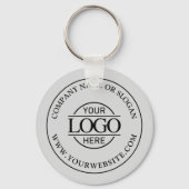 Aangepaste Business Logo Promotionele Lichtgrijs Sleutelhanger (Achterkant)
