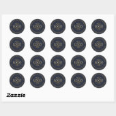 Aangepaste Business Logo Promotionele Marine Blauw Ronde Sticker (Vel)