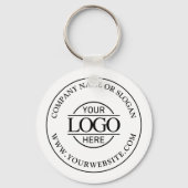 Aangepaste Business Logo Promotionele Zwart-wit Sleutelhanger (Achterkant)