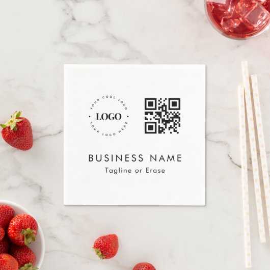 Aangepaste Business Logo QR Code Company Party Eve Servet (Insitu)