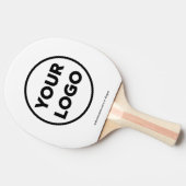 Aangepaste Business Logo QR-code en tekstbranding Tafeltennisbatje (Zijkant)