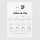 Aangepaste Business Logo QR Code Magnet 2024 Kalen Magnetische Uitnodiging (Voorkant)