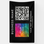 Aangepaste Business Logo QR Code Modern Outdoor Be Spandoek (Verticaal)