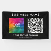 Aangepaste Business Logo QR Code Modern Outdoor Be Spandoek (Horizontaal)