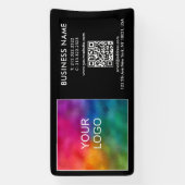 Aangepaste Business Logo QR Code Modern Outdoor Spandoek (Verticaal)