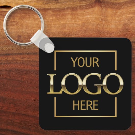 Aangepaste Business Logo & QR Code Promotionele sw Sleutelhanger (Voorkant)