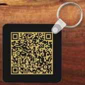 Aangepaste Business Logo & QR Code Promotionele sw Sleutelhanger (Achterkant)