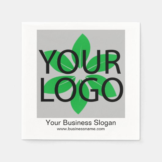 Aangepaste Business Logo Slogan Sjabloon Servet (Voorkant)