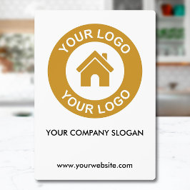 Aangepaste Business Logo Slogan Website Tabel Plaq Fotoplaat