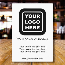 Aangepaste Business Logo Slogan Website Tabel Plaq Fotoplaat