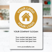 Aangepaste Business Logo Slogan Website Tabel Plaq Fotoplaat