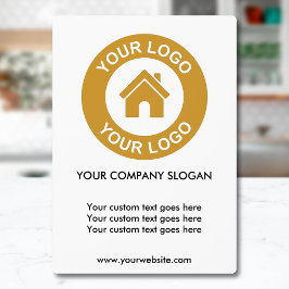 Aangepaste Business Logo Slogan Website Tabel Plaq Fotoplaat