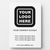 Aangepaste Business Logo Slogan Website Tabel Plaq Fotoplaat (voorkant)