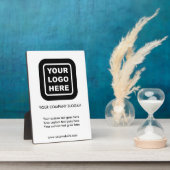 Aangepaste Business Logo Slogan Website Tabel Plaq Fotoplaat (Zijkant)