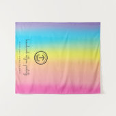 Aangepaste Business Logo Table Runner Banner Rainb Wandkleed (Voorkant (horizontaal))