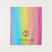 Aangepaste Business Logo Table Runner Banner Rainb Wandkleed (Voorkant)