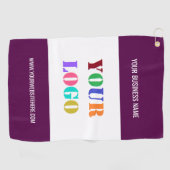 Aangepaste Business Logo Tekst Golfhanddoek Kies K (Horizontaal)