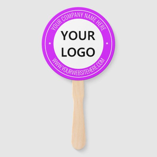 Aangepaste Business Logo Tekst Hand kan kleuren ki Handwaaier (Voorkant)