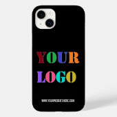Aangepaste Business Logo Tekst iPhone Case Uw Kleu (Achterkant)