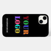 Aangepaste Business Logo Tekst iPhone Case Uw Kleu (Achterkant (horizontaal))