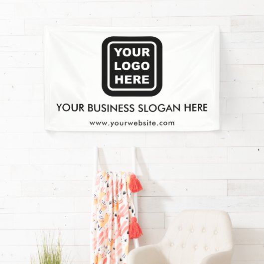 Aangepaste Business Logo Tekst Promotie Spandoek (Insitu)