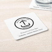 Aangepaste Business Logo Tekst Promotionele Profes Kartonnen Onderzetters (Schuin)