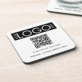 Aangepaste Business Logo Tekst QR Code Promotionee Bier Onderzetter (Linkerzijde)