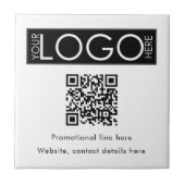 Aangepaste Business Logo Tekst QR Code Promotionee Tegeltje (Voorkant)