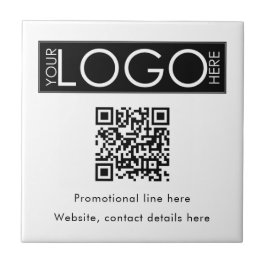 Aangepaste Business Logo Tekst QR Code Promotionee Tegeltje