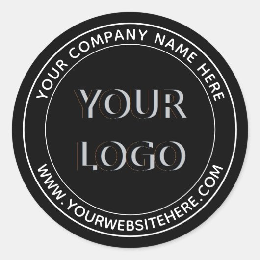 Aangepaste Business Logo Tekst Stickers Kies Kleur (Voorkant)