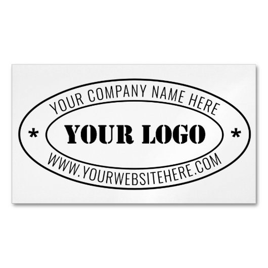 Aangepaste Business Logo Tekstbedrijf Gepersonalis Magnetisch Visitekaartje (Voorkant)