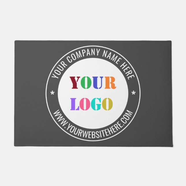 Aangepaste Business Logo-tekstpromotiestuin Deurmat (Voorkant)