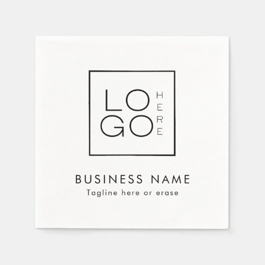 Aangepaste Business Logo & Text Company Event Part Servet (Voorkant)