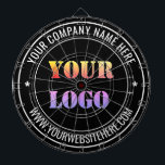 Aangepaste Business Logo Text Dart Board - Uw kleu Dartbord<br><div class="desc">Aangepaste kleuren en lettertypen - Ontwerp uw eigen dartborden met eenvoudige gepersonaliseerde uw bedrijf Logo en naam Website of aangepaste tekst Professioneel ontwerp Promotionele zakelijke dartbord / cadeau - Voeg uw Logo toe - Afbeelding of foto - QR-code / naam - bedrijf / website of telefoon, e-mail / meer -...</div>