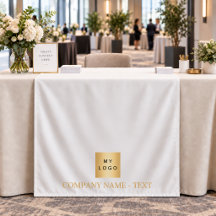 Aangepaste business logo verkoper tafel loper disp