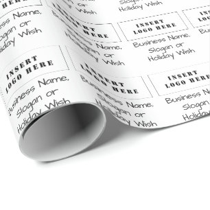 Aangepaste Business Logo Verpakkingspapier met Tek Cadeaupapier