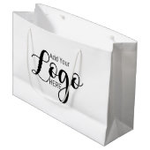 Aangepaste Business logo Waardering van medewerker Groot Cadeauzakje (Voorkant Gekanteld)