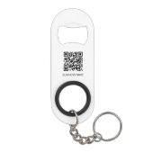 Aangepaste Business Logo Website URL QR Code Sjabl Mini Flessenopener (Achterkant)