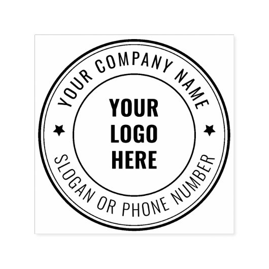 Aangepaste Business & Logo Zelfinkt Rubber Stamp Zelfinktende Stempel (Design)